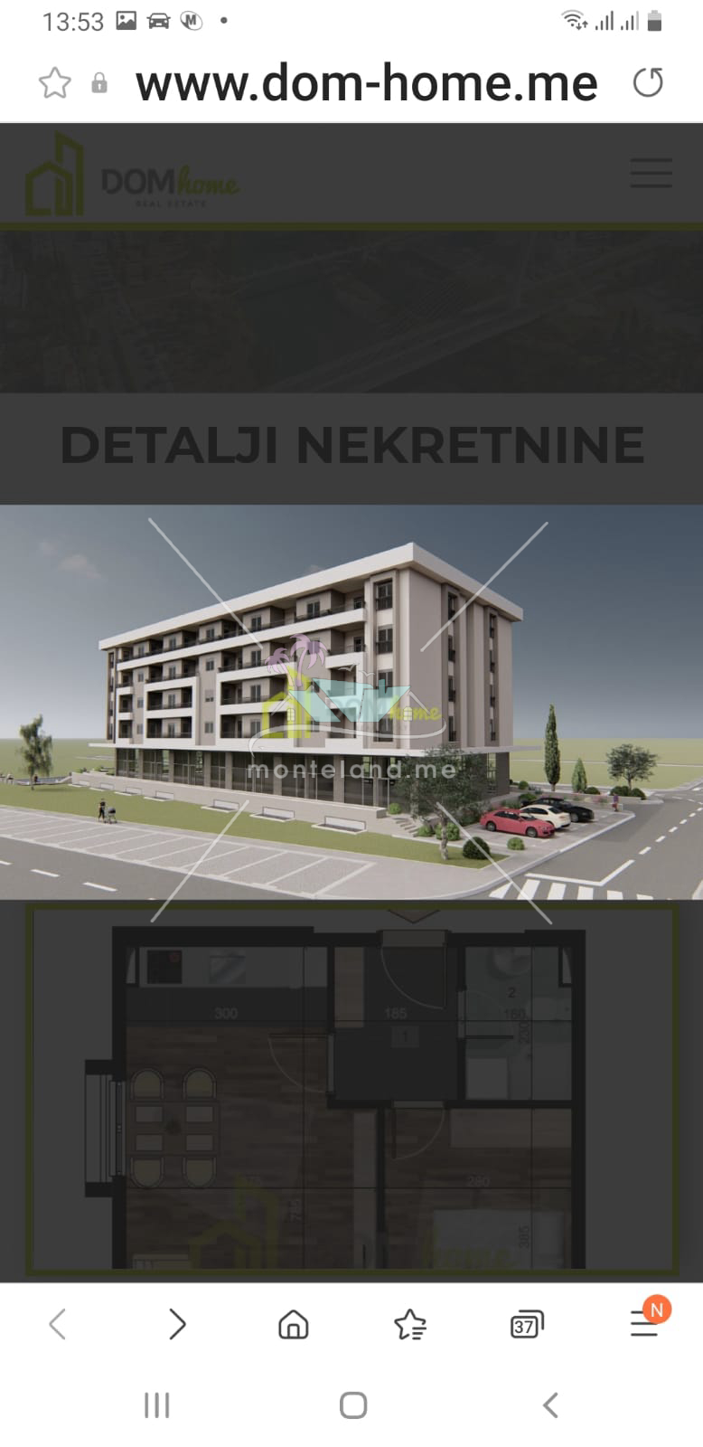 Wohnung, Angebote zum Verkauf, PODGORICA, ZABJELO, Montenegro, Preis - 56000€