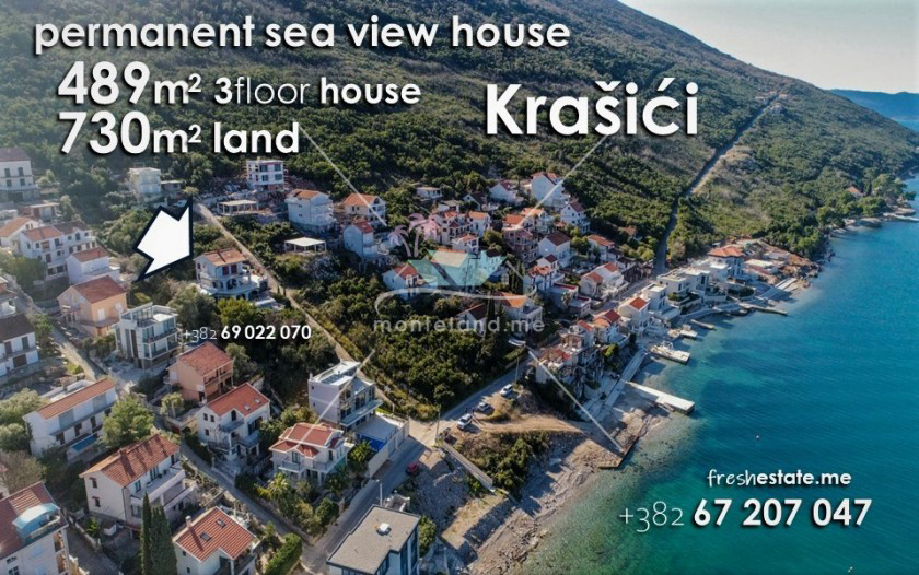 House, offers sale, TIVAT, KRAŠIĆI, Montenegro, 489M, Price - 750000€