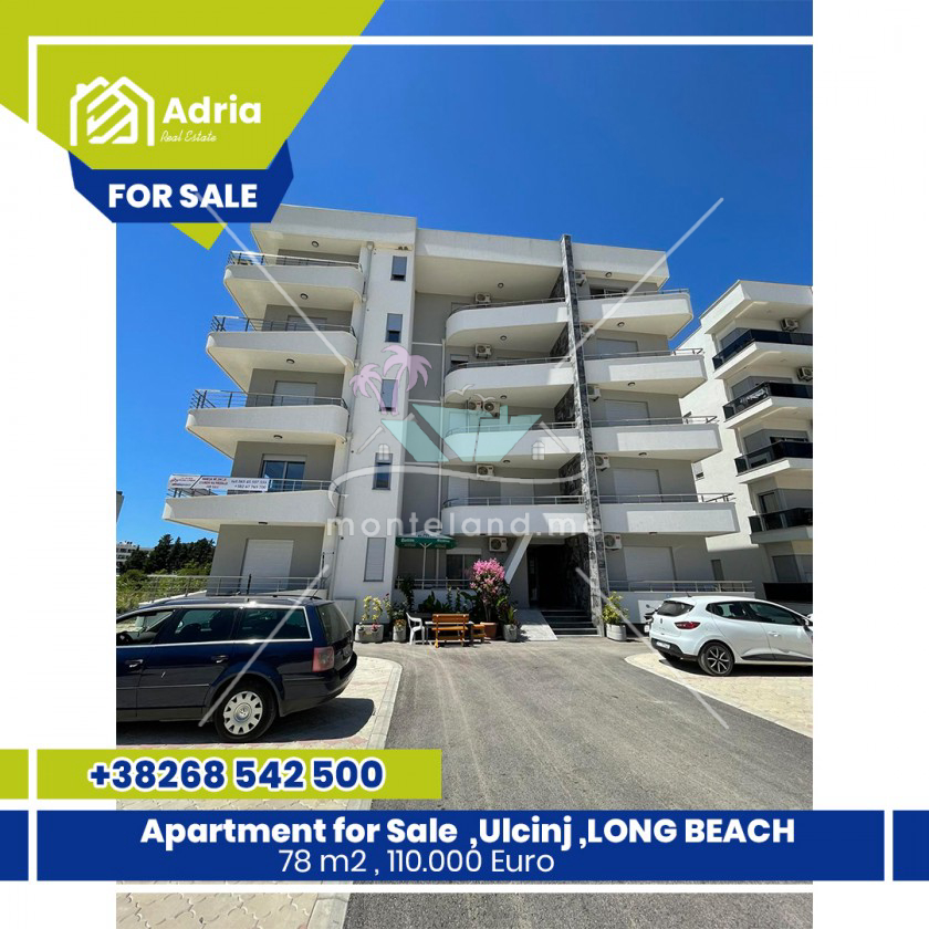 Apartment, offers sale, ULCINJ, VELIKA PLAŽA, Montenegro, 78M, Price - 110000€